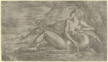 Nymph Watching a Heron Flying Away, ca. 1542-45. Creator: Leon Davent