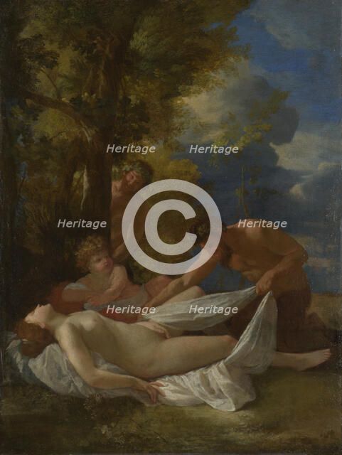 Nymph with Satyrs, ca 1627. Artist: Poussin, Nicolas (1594-1665)