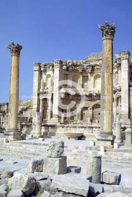 Nymphaeum, Jerash, Jordan. Creator: Vivienne Sharp.