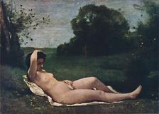 Nymphe 1859, (1937). Creator: Jean-Baptiste-Camille Corot