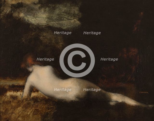 Nymphe couchée, c.1887. Creator: Jean Jacques Henner.