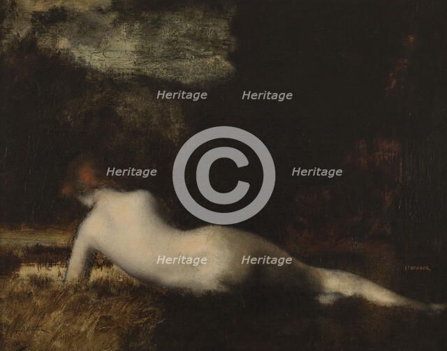 Nymphe couchée, c.1887. Creator: Jean Jacques Henner.