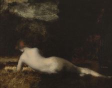Nymphe couchée, c.1887. Creator: Jean Jacques Henner