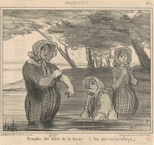 Nymphes des bords de la Marne, 19th century. Creator: Honore Daumier