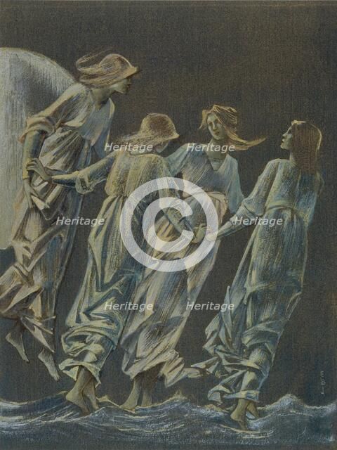 'Nymphs of the moon', 1896. Creator: Sir Edward Coley Burne-Jones.