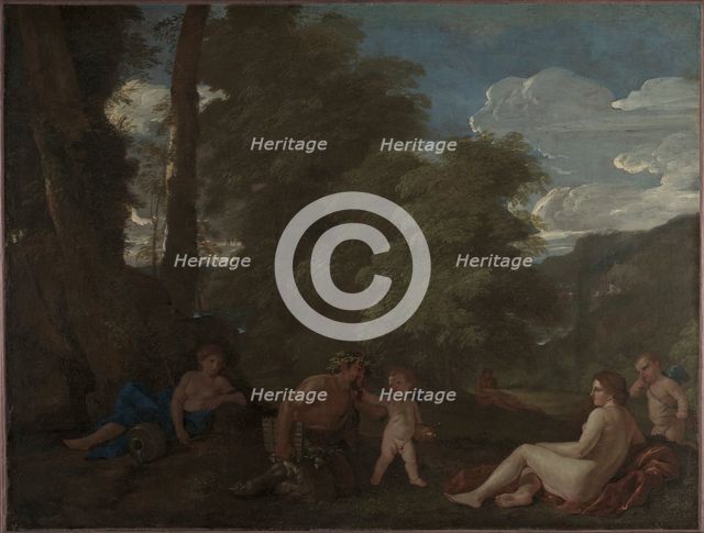 Nymphs and a Satyr (Amor Vincit Omnia), c. 1625-1627. Creator: Nicolas Poussin (French, 1594-1665).