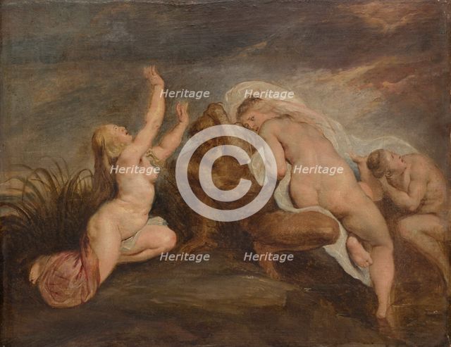 Nymphs and River God (Fragment of a Depiction of the Fall of Phaeton), c1640-1662. Creator: Copy after Peter Paul Rubens.