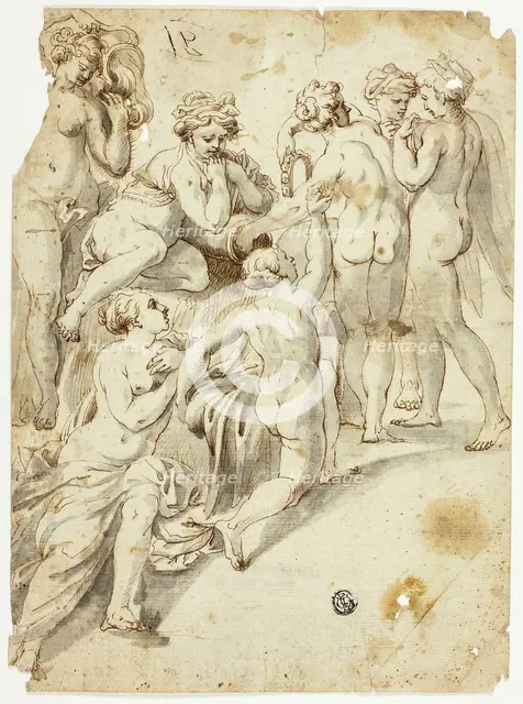 Nymphs Bathing, n.d. Creator: Giulio Testone.