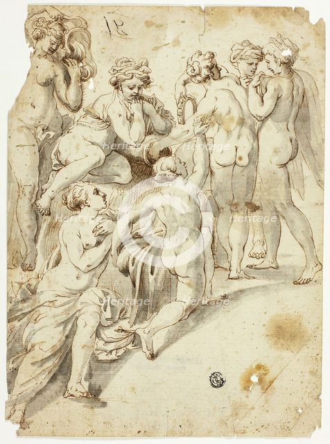 Nymphs Bathing, n.d. Creator: Giulio Testone.