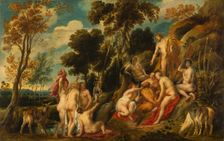 Nymphs Cutting Off Pan's Beard. Creator: Jacob Jordaens I