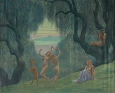 Nymphs dancing, c.1910. Creator: Jean Francis Auburtin