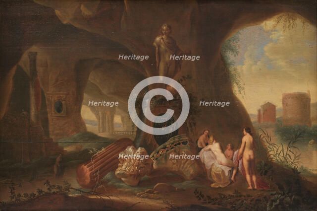 Nymphs in a Grotto, 1635-1658. Creator: Abraham van Cuylenborch.