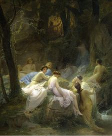 Nymphs Listening to the Songs of Orpheus, 1853. Creator: Charles Jalabert