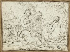 Nymphs Playing Musical Instruments, n.d. Creator: Nicolas-Rene Jollain