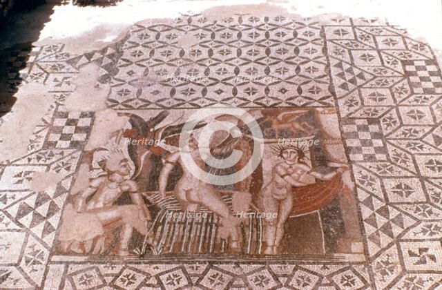 Nymphs, Roman mosaic, Volubilis, Morocco. Artist: Unknown