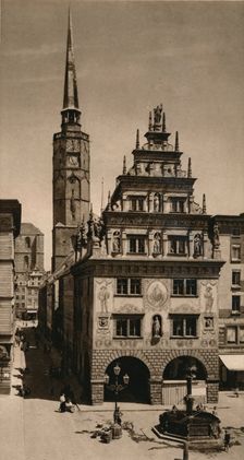 Nysa, Silesia, Poland (Schlesien) - Treasury and Town Hall tower 1931. Artist: Kurt Hielscher
