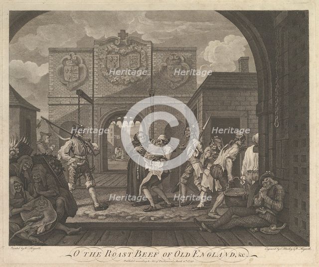 O the Roast Beef of Old England-The Gate of Caiais, March 6, 1749. Creator: William Hogarth.