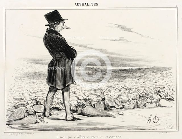 O vous qui m'offriez et sucre et cassonade..., 1839. Creator: Honore Daumier.