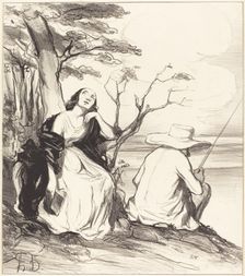 O douleur!... avoir rêvé pendant toute ma vie de jeune fille..., 1844. Creator: Honore Daumier