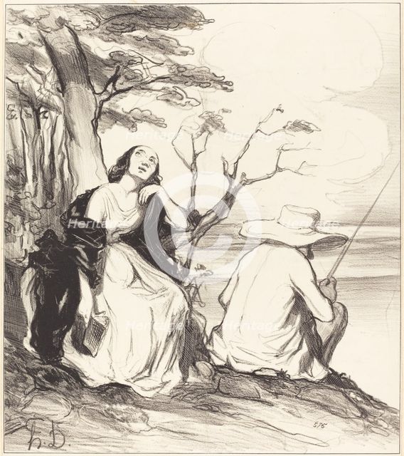 O douleur!... avoir rêvé pendant toute ma vie de jeune fille..., 1844.  Creator: Honore Daumier.