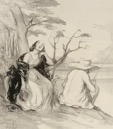O douleur!...avoir rêvé...un époux..., 1844. Creator: Honore Daumier