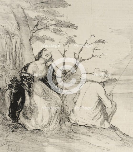 O douleur!...avoir rêvé...un époux..., 1844. Creator: Honore Daumier.