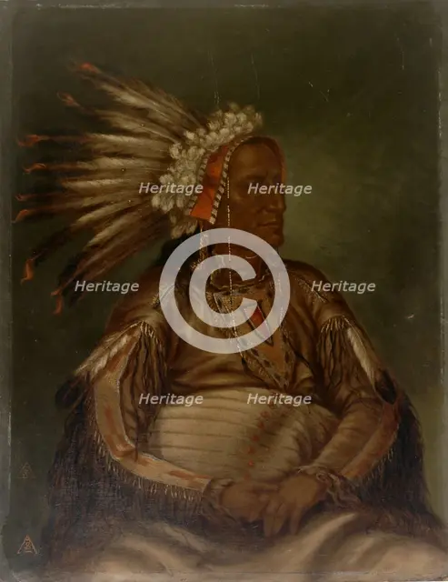 O-mata-ah-luta (Red Plume), ca. 1887. Creator: Antonio Zeno Shindler.