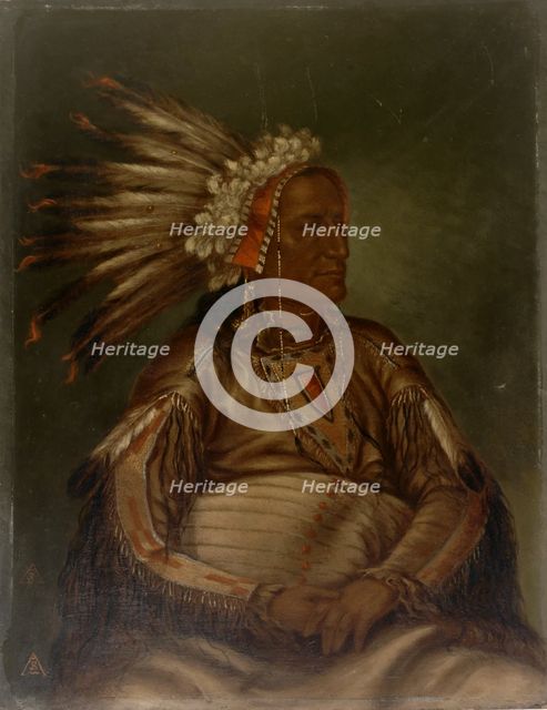 O-mata-ah-luta (Red Plume), ca. 1887. Creator: Antonio Zeno Shindler.