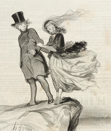 O mon Victor idolatré...il me vient une idée poétique!..., 1844. Creator: Honore Daumier