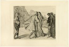 O My Fair Warrior!, plate five from Othello, 1844. Creator: Theodore Chasseriau