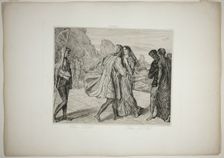 O My Fair Warrior!, plate five from Othello, 1844. Creator: Theodore Chasseriau