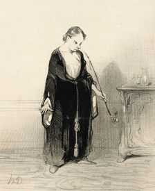O Plaisir de l'opium que tu me ravis!..., 1844. Creator: Honore Daumier