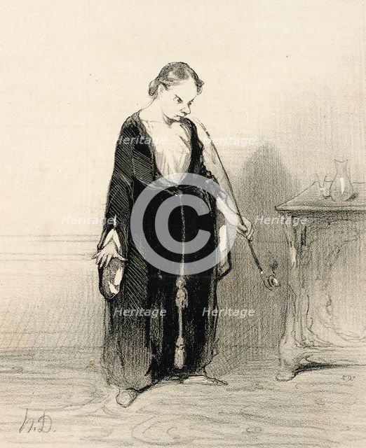 O Plaisir de l'opium que tu me ravis!..., 1844. Creator: Honore Daumier.
