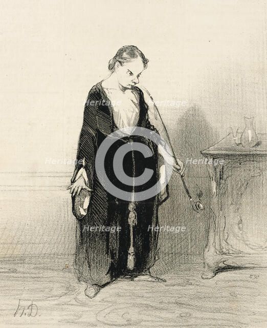 O Plaisir de l'opium que tu me ravis!..., 1844. Creator: Honore Daumier.