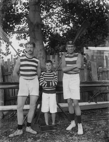O.R.C. senior double sculls winners, Queenstown. Creator: Muir & Moodie