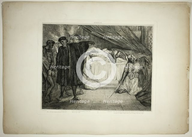 O Spartan dog, plate fifteen from Othello, 1844. Creator: Theodore Chasseriau.