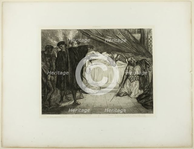 O Spartan dog, plate fifteen from Othello, 1844. Creator: Theodore Chasseriau.