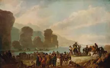 Smugglers on the Irish Coast 1808. Artist: Julius Caesar Ibbetson