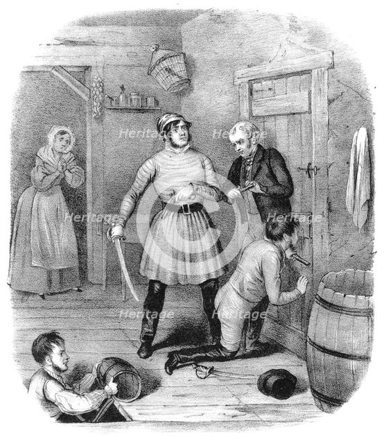 'Smugglers Alarmed', 18th century.Artist: W Clerk