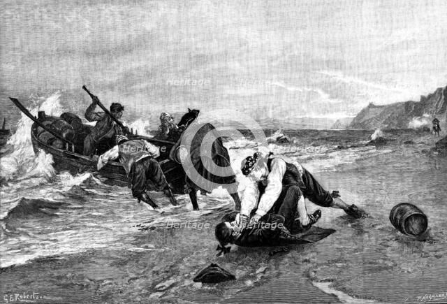 Smugglers Surprised: a Critical Moment, 1890. Creator: P Naumann.