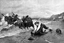 Smugglers Surprised: a Critical Moment, 1890. Creator: P Naumann