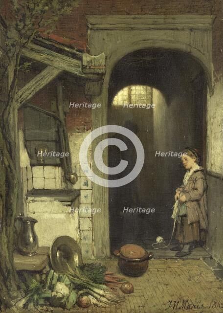 Small Courtyard, 1862. Creator: Jacob Henricus Maris.