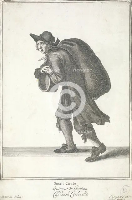'Small Coale', Cries of London, (c1688?). Artist: Pierce Tempest