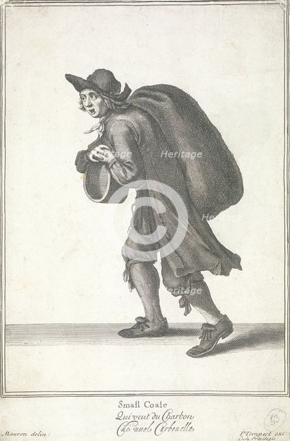 'Small Coale', Cries of London, (c1688?). Artist: Pierce Tempest
