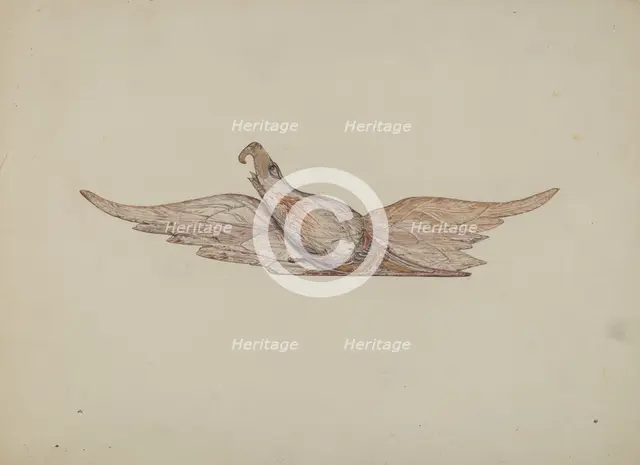 Small Carved Bellamy Eagle, c. 1939. Creator: Harriette Gale.