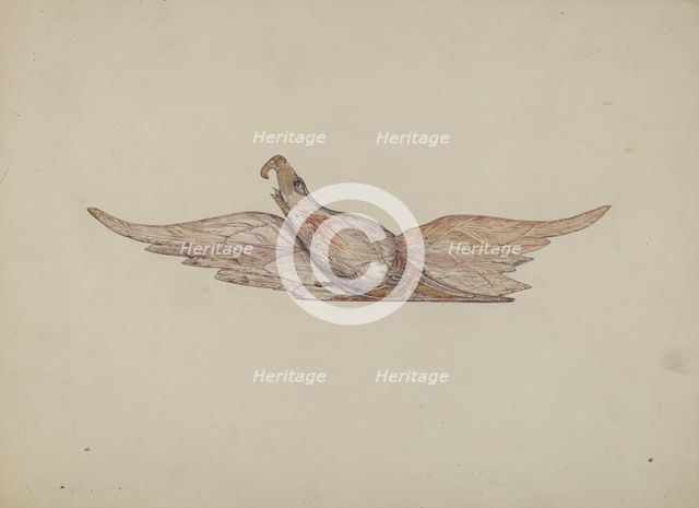 Small Carved Bellamy Eagle, c. 1939. Creator: Harriette Gale.