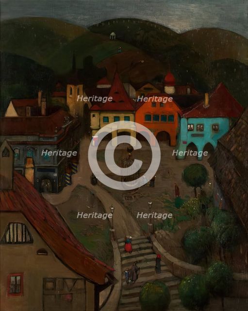 Small city, 1903. Creator: Richard Teschner.