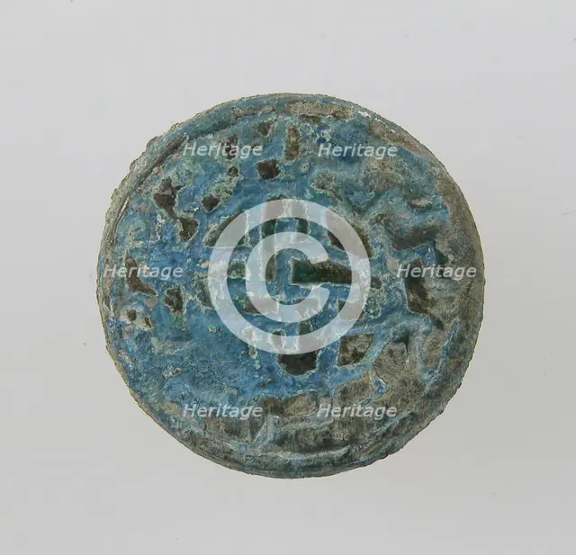 Small Circular Stud, Frankish, first half of the 7th century. Creator: Unknown.