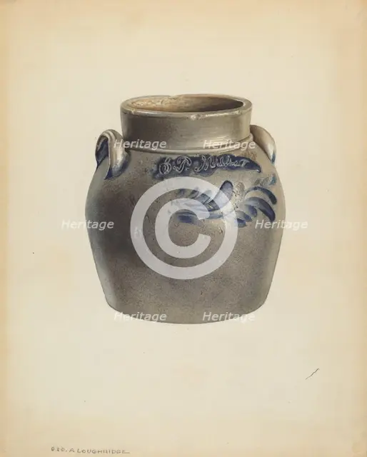 Small Crock, c. 1938. Creator: George Loughridge.