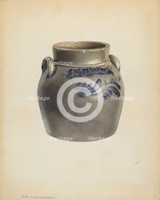 Small Crock, c. 1938. Creator: George Loughridge.